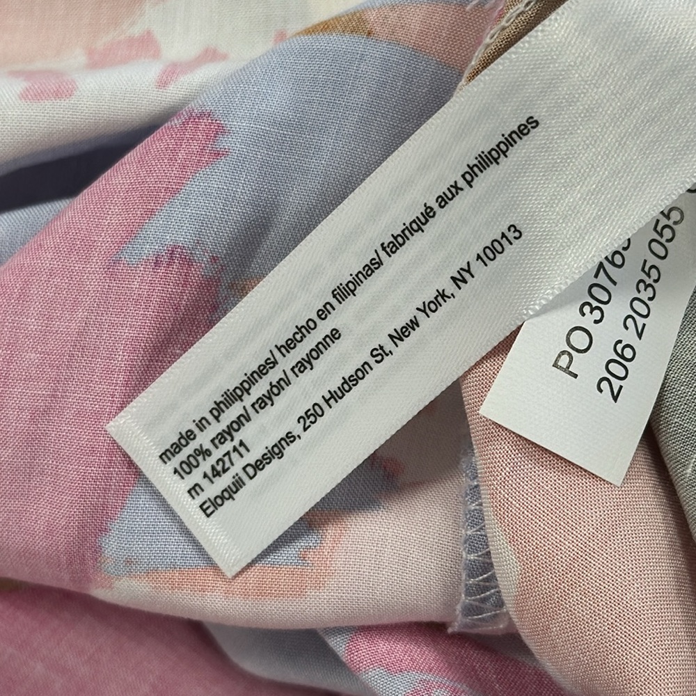 Eloquii Elements Abstract Print Blouse W/Ruched S… - image 8